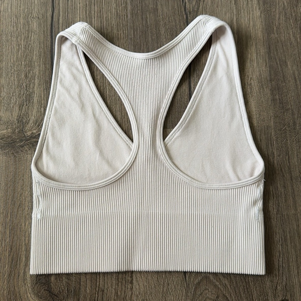 Gilly Hicks Razor Back Plunge Tank Top in White - Picture 2 of 3